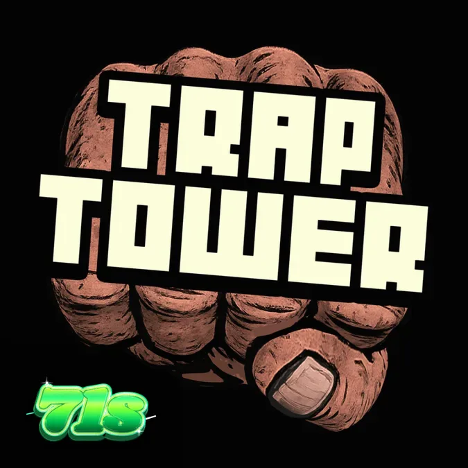 Tela principal do jogo de slot Trap Tower com temática de gangue animal